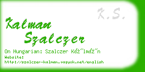 kalman szalczer business card